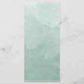 Chic Bleek Green Waterverf, Monogram Weddenschap M Menu (Achterkant)