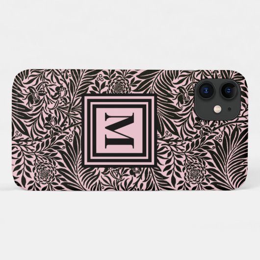 Chic Bleek Roze Monogram flespatroon Case-Mate iPhone Case (Achterkant (horizontaal))