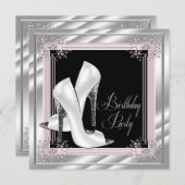 Chic Bleke Roze Verjaardagsfeest Kaart (Voorkant / Achterkant)