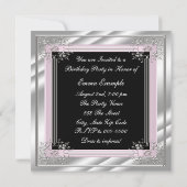 Chic Bleke Roze Verjaardagsfeest Kaart (Achterkant)