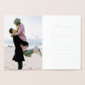 Chic bloeien | Trouwfoto Zilver Folie Kaarten (Binnen)