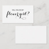 Chic bloeien | Word jij mijn Bloemenmeisje? Informatiekaartje (Voorkant / Achterkant)
