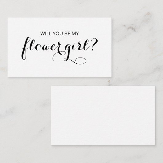 Chic bloeien | Word jij mijn Bloemenmeisje? Informatiekaartje (Voorkant / Achterkant)