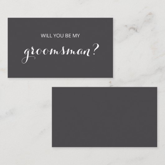 Chic bloeien | Word jij mijn bruidegom? Informatiekaartje (Voorkant / Achterkant)