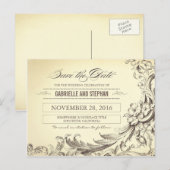 Chic bloeit op de datum briefkaarten (Voorkant / Achterkant)