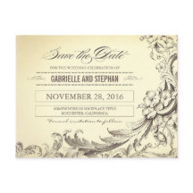 Chic  bloeit op de datum briefkaarten