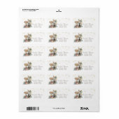 Chic Bloem Mixer Gouden Confetti   Etiket (Full Sheet)
