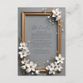 Chic  Bloemen Gouden Lijst Details Informatiekaartje (Voorkant)