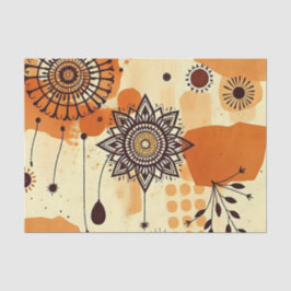 Chic Bloemen Warm Mandala Rustiek Herfst Tissuepapier