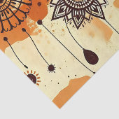 Chic Bloemen Warm Mandala Rustiek Herfst Tissuepapier (Detail)