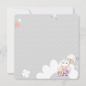 Chic Bloemenuilen Tweeling Foto Geboorte Aankondiging (Achterkant)