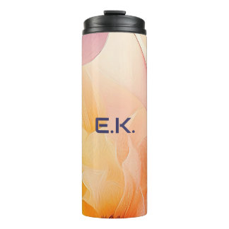 Chic Bloemige Aquarel Thermosbeker
