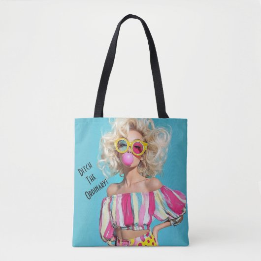 chic blond "Ditch the Ordinary" Tote Bag (Voorkant)