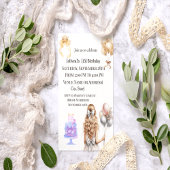 Chic Blonde Girl 13th Birthday Party Invitation Kaart