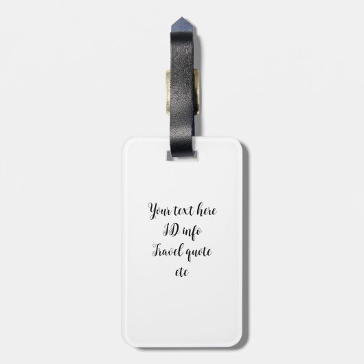 Chic Blonde Vrouw Illustratie Bagagelabel (Achterkant verticaal)