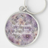 Chic Blossoms Memorial Gift voor rouwende Moeder Sleutelhanger (Voorkant)