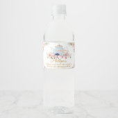  Chic Blozende Thee Party Bruids Baby Shower  Waterfles Etiket (Voorkant)