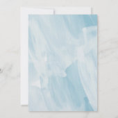 Chic Blue Abstracte bruiloft Kaart (Achterkant)