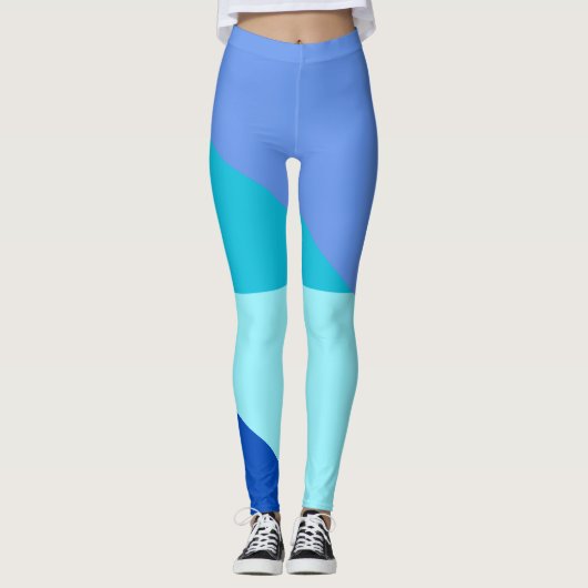 Chic Blue Angles Leggings (Voorkant)