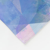 Chic blue aqua unicorn dripping glitter monogram fleece deken (Hoek)