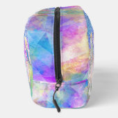 Chic blue aqua unicorn dripping glitter monogram toilettasje (Rechts)