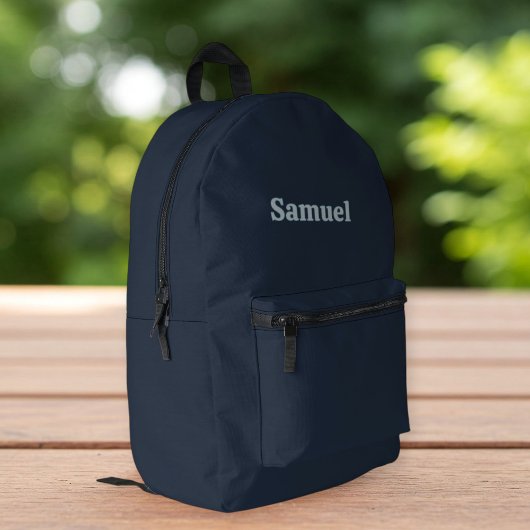 Chic Blue Backpack for Work Bedrukte Rugzak