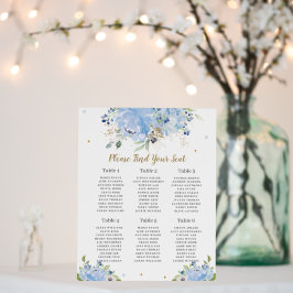 Chic Blue Balloons Floral Boy Baby shower Seating