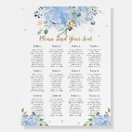 Chic Blue Balloons Floral Boy Baby shower Seating