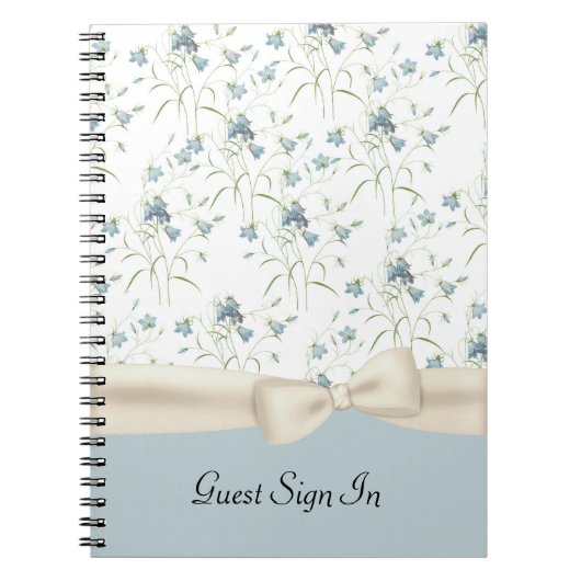 Chic Blue Bells Wedding Guest-laptop Notitieboek (Voorkant)