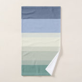 Chic Blue Blauwgroen Green Stripes Designer Ocean  Bad Handdoek (Handdoek)