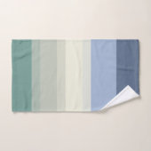 Chic Blue Blauwgroen Green Stripes Designer Ocean  Bad Handdoek (Handdoek)