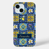 Chic Blue blauwgroen Siciliaanse citrus Mediterraa Case-Mate iPhone Case (Achterkant)