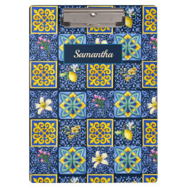 Chic Blue blauwgroen Siciliaanse citrus Mediterraa Klembord