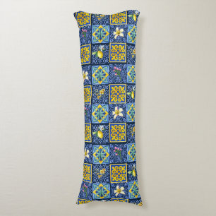 Chic Blue blauwgroen Siciliaanse citrus Mediterraa Lichaamskussen