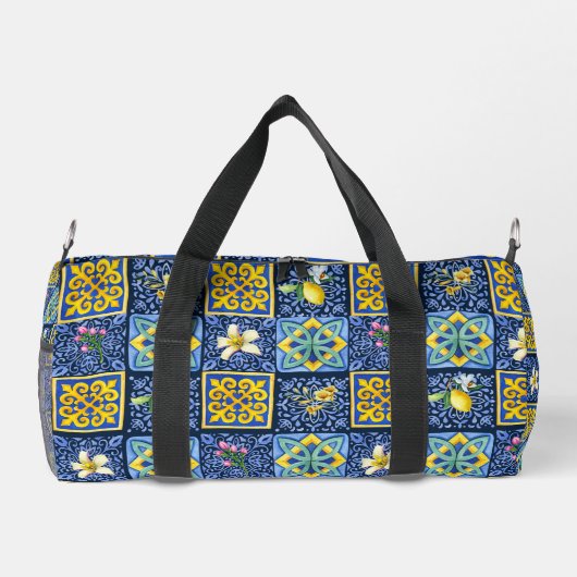 Chic Blue blauwgroen Siciliaanse citrus Mediterraa Plunjezak (Achterkant)