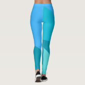 Chic Blue & Blue Green Angles Leggings (Achterkant)