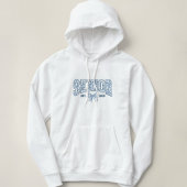 Chic Blue Bow Chinoiserie Senior Klasse van 2025 Hoodie