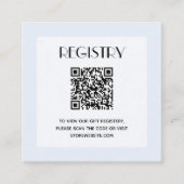 Chic Blue Boy Baby shower Registry QR Code Informatiekaartje (Voorkant)