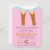 Chic Blue Cowgirl Country Bridal Shower Kaart (Voorkant)