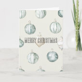 Chic Blue Cream Beach Ocean Christmas Kaart (Voorkant)