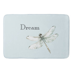 Chic Blue Dragonflies Dream Badmat