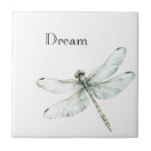 Chic Blue Dragonflies Dream Tegeltje (Voorkant)