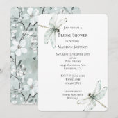 Chic Blue Dragonflies Floral Vrijgezellenfeest Kaart (Voorkant / Achterkant)