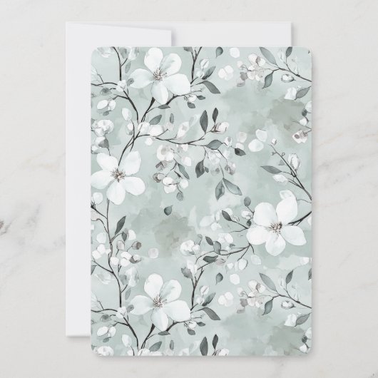 Chic Blue Dragonflies Floral Vrijgezellenfeest Kaart (Achterkant)