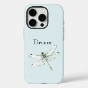 Chic Blue Dragonfly Dream iPhone 16 Pro Hoesje