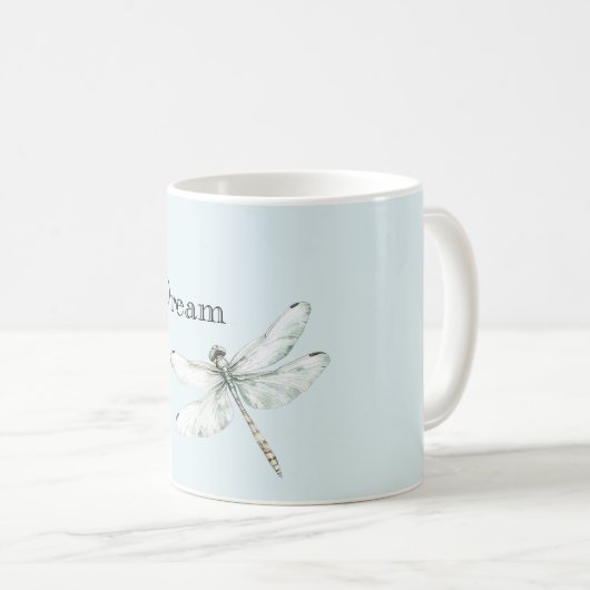Chic Blue Dragonfly Dream Koffiemok (Voorkant rechts)