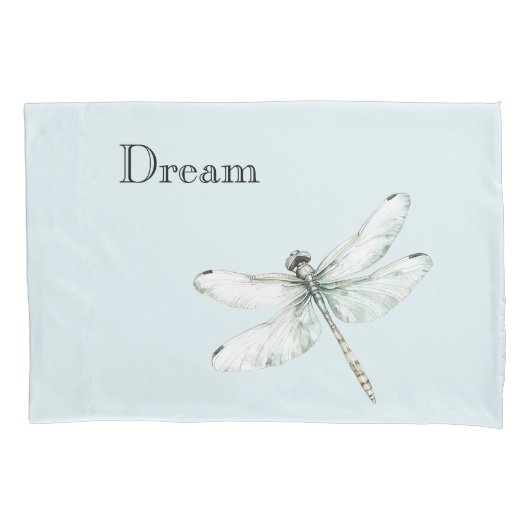 Chic Blue Dragonfly Dream Kussensloop (Voorkant)