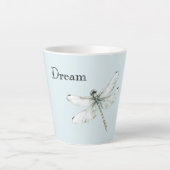 Chic Blue Dragonfly Dream Latte Mok (Voorkant)