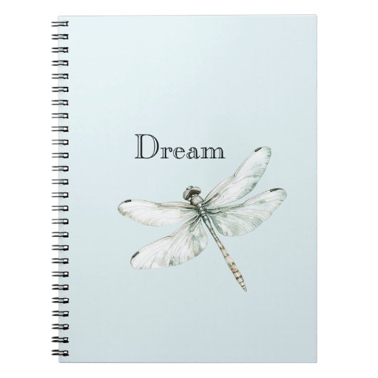 Chic Blue Dragonfly Dream Notitieboek (Voorkant)