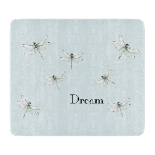 Chic Blue Dragonfly Dream Snijplank (Voorkant)